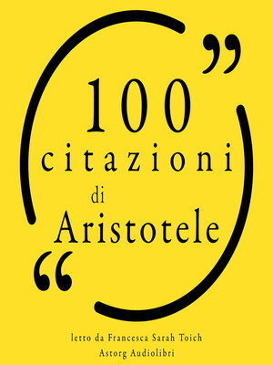 cover image of 100 citazioni di Aristotele